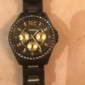 Black Fossil watch